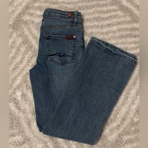 7 For All Mankind Dark Blue Flare Jeans